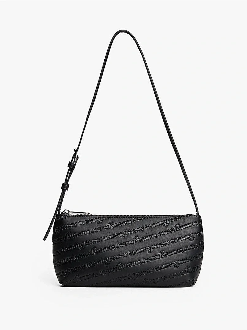 Tommy Hilfiger TJW Must Tamamı Baskılı Omuz Kadın Siyah Omuz Çantası AW0AW17867BDS
