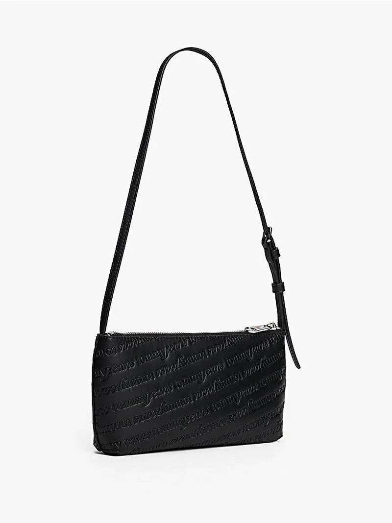 Tommy Hilfiger TJW Must Tamamı Baskılı Omuz Kadın Siyah Omuz Çantası AW0AW17867BDS