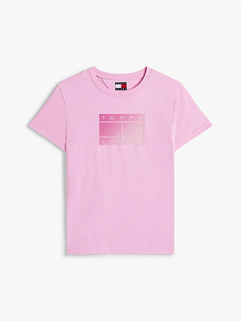 Tommy Hilfiger TJW REG GRADIENT FLAG SS Kadın Pembe T-shirt DW0DW20905U06