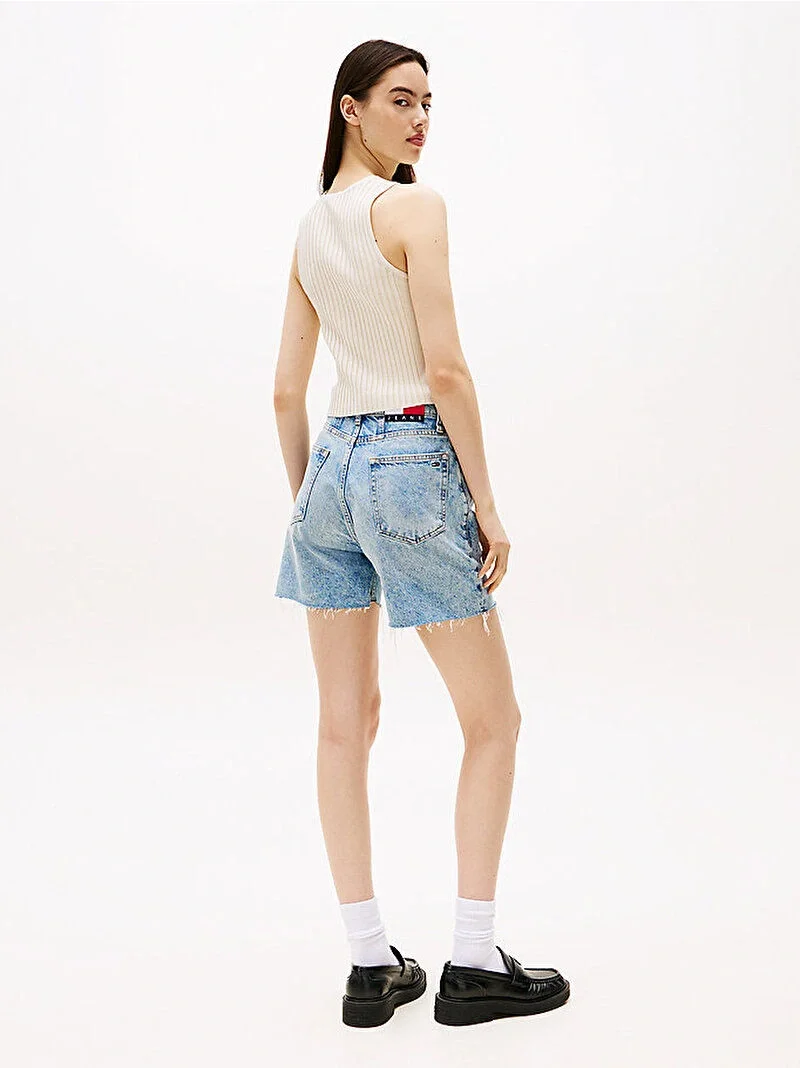 Tommy Hilfiger TJW RIB RACER TANK Kadın Beyaz Kazak DW0DW20975YBL