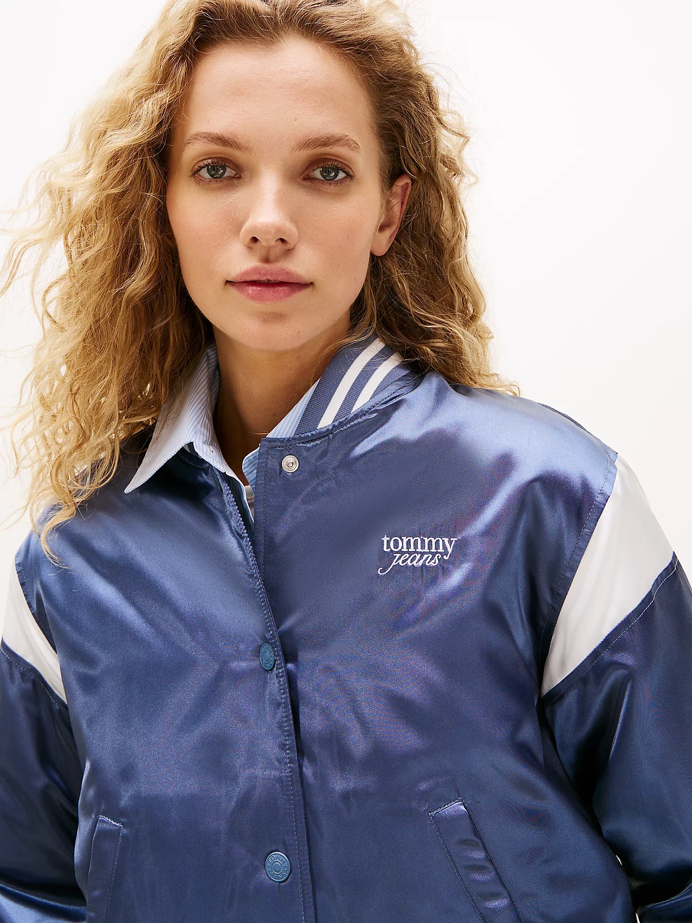 Tommy Hilfiger TJW SCRIPT VARSITY JACKET Kadın Mavi Ceket DW0DW20960PO6