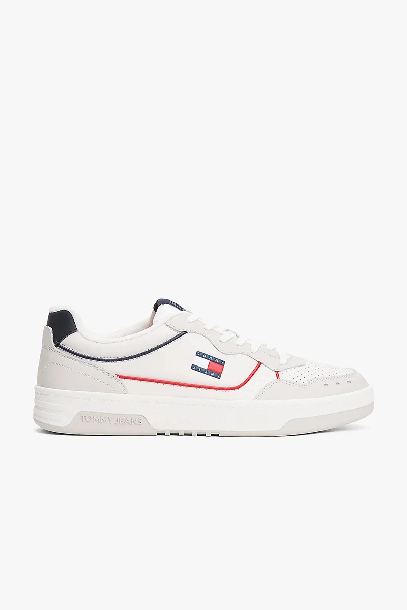 Tommy Hilfiger Yüksek Tabanlı Deri Erkek  Beyaz Sneaker EM0EM015850G1