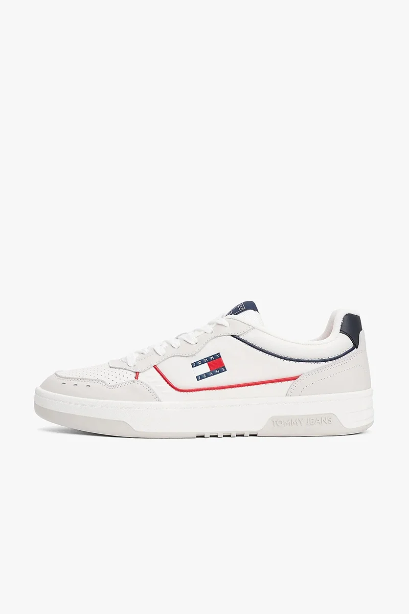 Tommy Hilfiger Yüksek Tabanlı Deri Erkek  Beyaz Sneaker EM0EM015850G1
