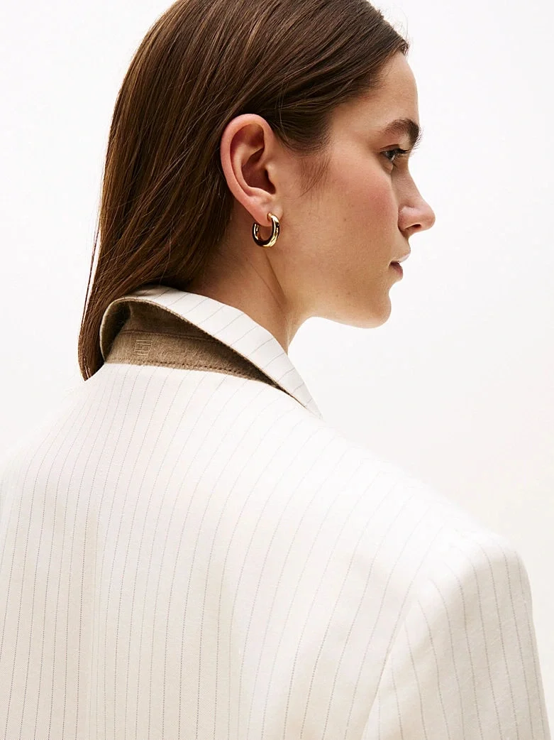 Tommy Hilfiger VISCOSE LINEN RELAXED SB BLAZER Kadın  Blazer Ceket WW0WW4616703N