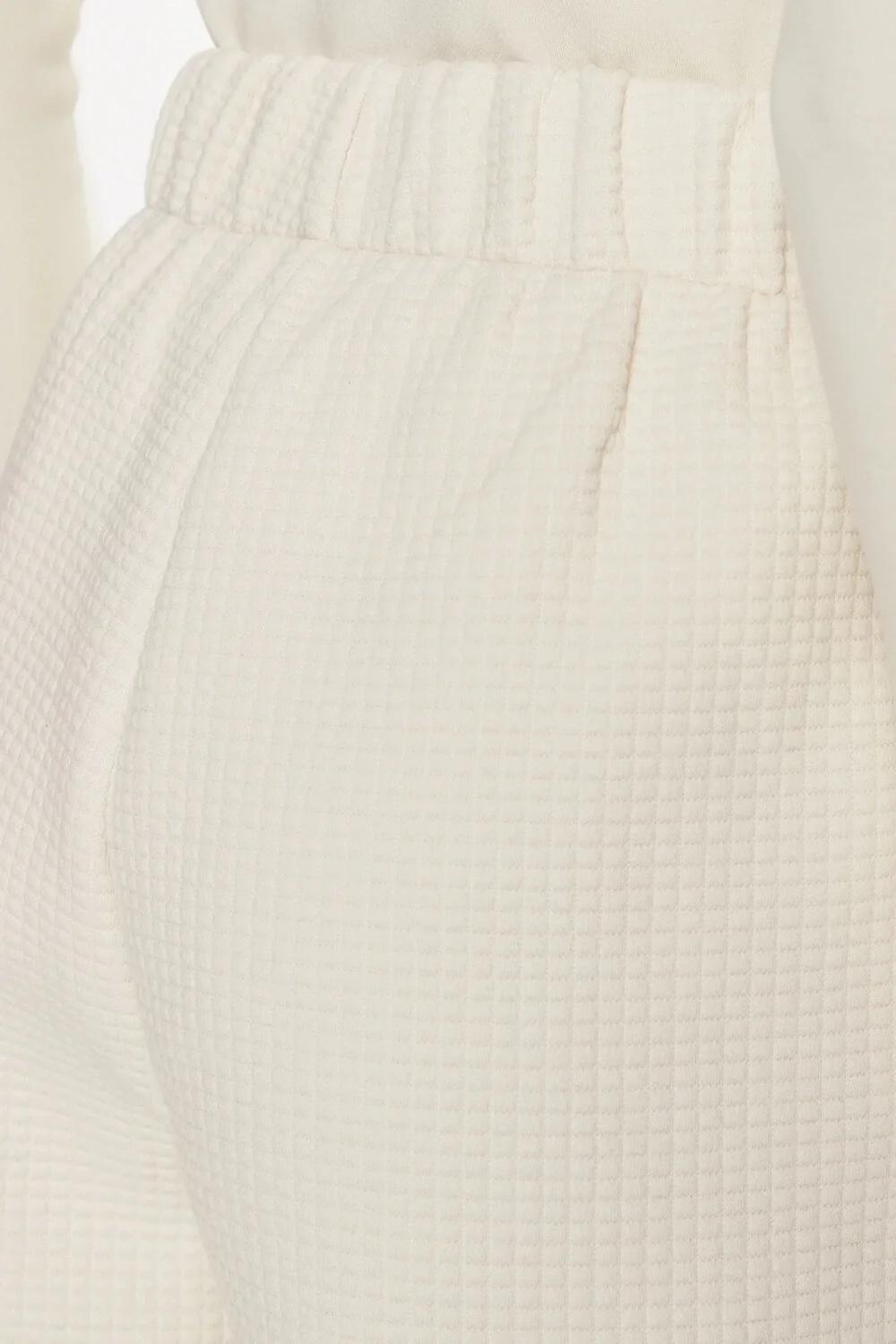 Calvin Klein WAFFLE KNIT CUFFED JOG PANT Kadın Beyaz Eşofman Altı J20J223920-YBI