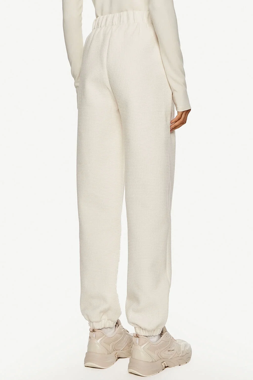 Calvin Klein WAFFLE KNIT CUFFED JOG PANT Kadın Beyaz Eşofman Altı J20J223920-YBI