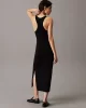 CK Jeans PLACED INST LONG SWEATER DRESS Kadın  Elbise J20J225296-BEH
