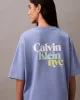 CK Jeans SS REL CALVIN KLEIN NYC TEE Kadın  T-shirt LV047AB813-UB1