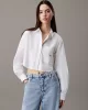CK Jeans WOVEN LABEL CROPPED SHIRT Kadın  Gömlek J20J225078-YAA