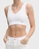 CK Jeans WOVEN LABEL RIB BRALETTE Kadın  Crop J20J225308-YAA