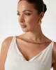 Guess ALVA CHAIN SL TOP Kadın Krem Bluz 5GGP076259A-G053