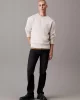 CK Jeans BRISTLE MONOLOGO CREW NECK Erkek Ekru Sweatshirt J30J327105-PDH
