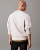CK Jeans BRISTLE MONOLOGO CREW NECK Erkek Ekru Sweatshirt J30J327105-PDH