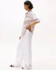 Tommy Hilfiger BRODERIE ANGLAISE LINEN PANTS Kadın  Pantolon WW0WW44782YCF