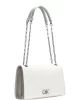 Calvin Klein CK RE-LOCK MEDIUM CHAIN Kadın Beyaz Çanta LV04F3104G-FUP