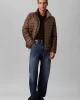Calvin Klein Erkek Hafif Naylon Kapitone Şişme Gri Ceket LV04LC506G-PDK