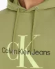 Calvin Klein SEASONAL MONOLOGO REGULAR HOODIE Erkek Yeşil Sweatshirt J30J320805-L9N