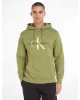 Calvin Klein SEASONAL MONOLOGO REGULAR HOODIE Erkek Yeşil Sweatshirt J30J320805-L9N