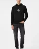 CK Jeans DISTRESSED MONOLOGO HOODIE Erkek SİYAH Sweatshirt J30J326875-BEH