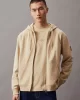 CK Jeans BADGE ZIP THROUGH HOODIE Erkek Haki Ceket J30J325627-RAE