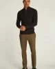 Calvin Klein WAFFLE TEXTURE Q-ZIP Erkek  Kazak K10K114120-BEH