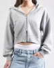 Calvin Klein Jeans A- FRENCH TERRY BADGE LOGO FZ HO Kadın Gri Sweatshirt LV047C216G-P79