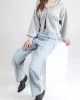 Calvin Klein Jeans A- FRENCH TERRY BADGE LOGO FZ HO Kadın Gri Sweatshirt LV047C216G-P79