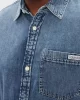 Calvin Klein Jeans Erkek Günlük Klasik Mavi Gömlek LV040EM774-WHZ