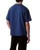 Calvin Klein Jeans Erkek Önü Kısa Arkası Uzun Nakışlı Mavi T-shirt LV04RB295G-C3I