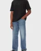 Calvin Klein Jeans Erkek Önü Kısa Arkası Uzun Nakışlı Siyah T-shirt LV04RB295G-UB1