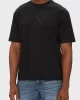 Calvin Klein Jeans Erkek Önü Kısa Arkası Uzun Nakışlı Siyah T-shirt LV04RB295G-UB1