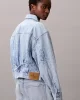 Calvin Klein Jeans Kadın Beli Büzgülü CK Logolu Mavi Ceket LV047C782G-X0S