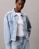 Calvin Klein Jeans Kadın Beli Büzgülü CK Logolu Mavi Ceket LV047C782G-X0S
