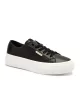 Calvin Klein Jeans Kadın Deri Düz Platform Siyah Sneaker YW0YW01886-BEH