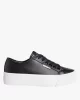 Calvin Klein Jeans Kadın Deri Düz Platform Siyah Sneaker YW0YW01886-BEH