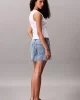 Calvin Klein Jeans Kadın Etiketli Pamuklu Fitilli Beyaz Bluz LV047C201G-YAA
