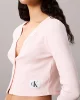 Calvin Klein Jeans Kadın Etiketli Pamuklu Fitilli Pembe Badi LV047C204G-VI7