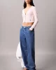 Calvin Klein Jeans Kadın Etiketli Pamuklu Fitilli Pembe Badi LV047C204G-VI7