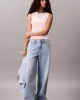 Calvin Klein Jeans Kadın Etiketli Pamuklu Fitilli Pembe Bluz LV047C201G-VI7