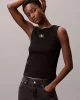 Calvin Klein Jeans Kadın Etiketli Pamuklu Fitilli Siyah Bluz LV047C201G-UB1