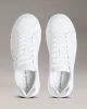 Calvin Klein Jeans Kadın Gümüş Rengi Deri Kalın Tabanlı Beyaz Sneaker YW0YW01876-02R