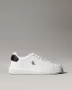 Calvin Klein Jeans Kadın Kalın Tabanlı Arma Detaylı Deri Beyaz Sneaker YW0YW01846-01W