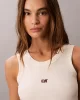 Calvin Klein Jeans Kadın Modal Fitilli Beyaz Bluz LV044C900G-PBA