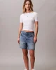 Calvin Klein Jeans Kadın Modal Fitilli Beyaz T-shirt LV044C901G-YAA