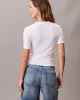 Calvin Klein Jeans Kadın Modal Fitilli Beyaz T-shirt LV044C901G-YAA