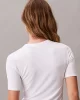 Calvin Klein Jeans Kadın Modal Fitilli Beyaz T-shirt LV044C901G-YAA