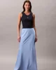 Calvin Klein Jeans Kadın Modal Fitilli Mavi Bluz LV044C900G-CEF