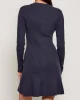 Calvin Klein Jeans Kadın Uzun Kollu Kloş Mini Mavi Elbise LV047D307G-VEK