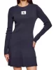 Calvin Klein Jeans Kadın Uzun Kollu Kloş Mini Mavi Elbise LV047D307G-VEK