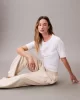 Calvin Klein Jeans MONOLOGO FRENCH TERRY JOGGER Kadın Beyaz Eşofman Altı LV047B235G-ACG